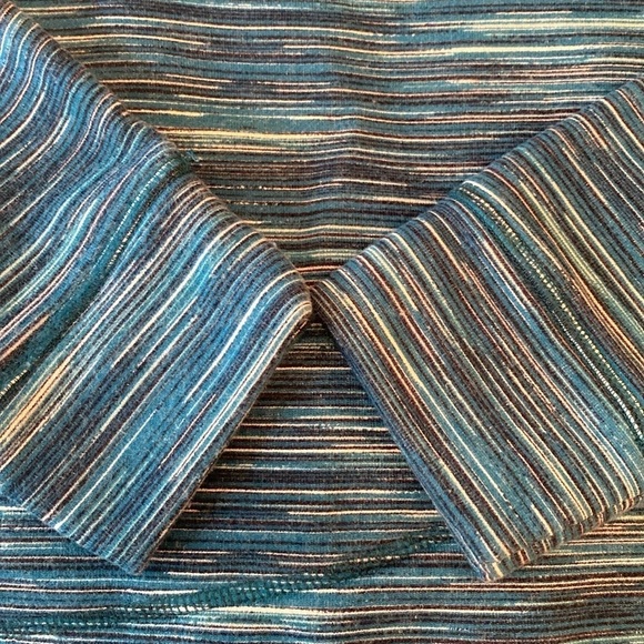 T by Talbots L/S Funnel Neck Spacedye Sweatshirt Teal Size Medium - Picture 6 of 9